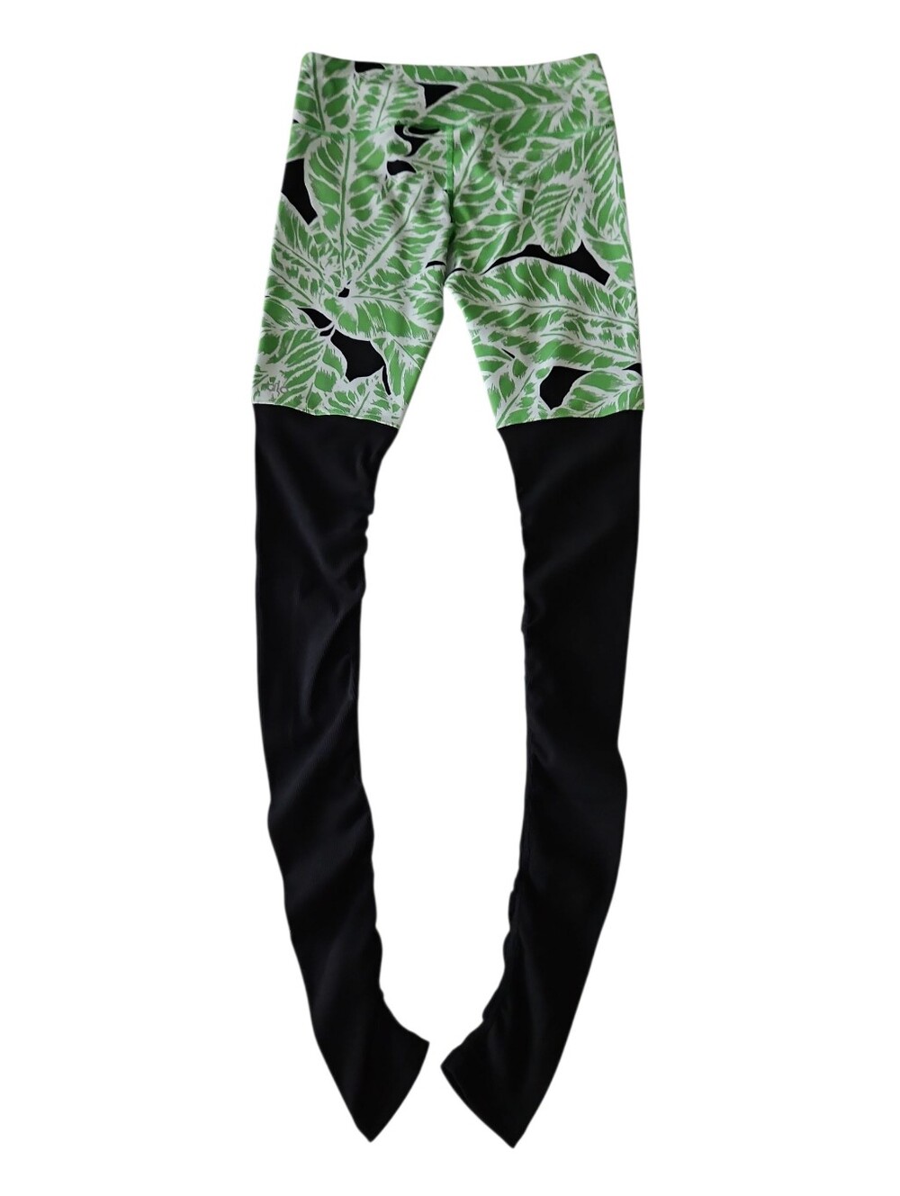 Alo Yoga Goddess Ribbed Leggings Tropical Palm Print NWT Small